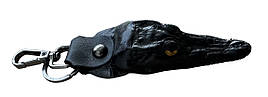 Брелок для ключів зі справжньою головою крокодила чорний Ekzotic leather crc07