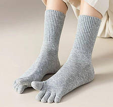 Махрові жіночі шкарпетки з пальцями (36-39) зима, фото 2