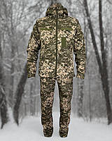 Військова форма софтшелл піксель на флісі