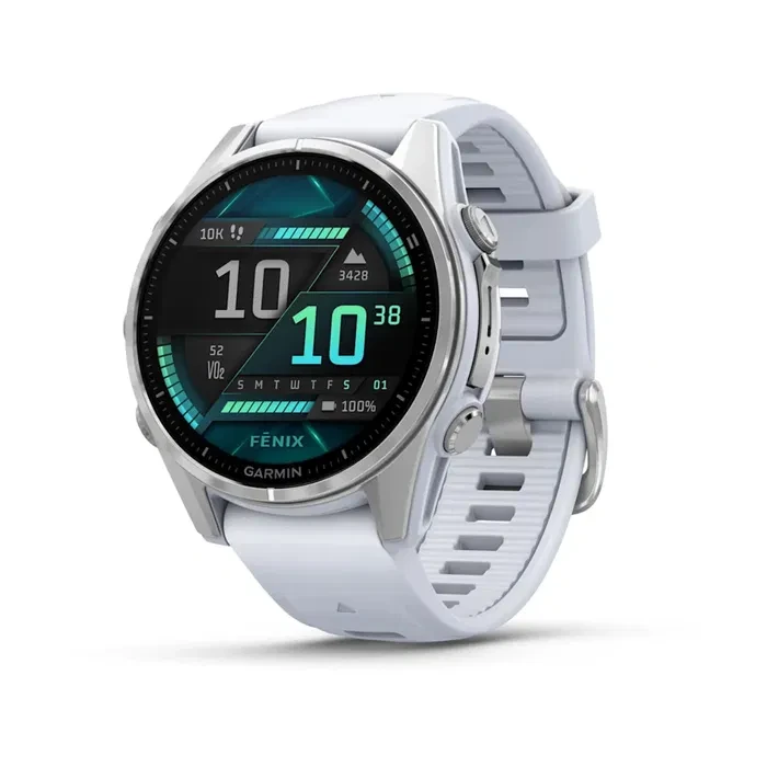 Garmin Fenix 8 43mm AMOLED Silver with Whitestone Silicone Band 010-02903-00 Розумний годинник, фото 1