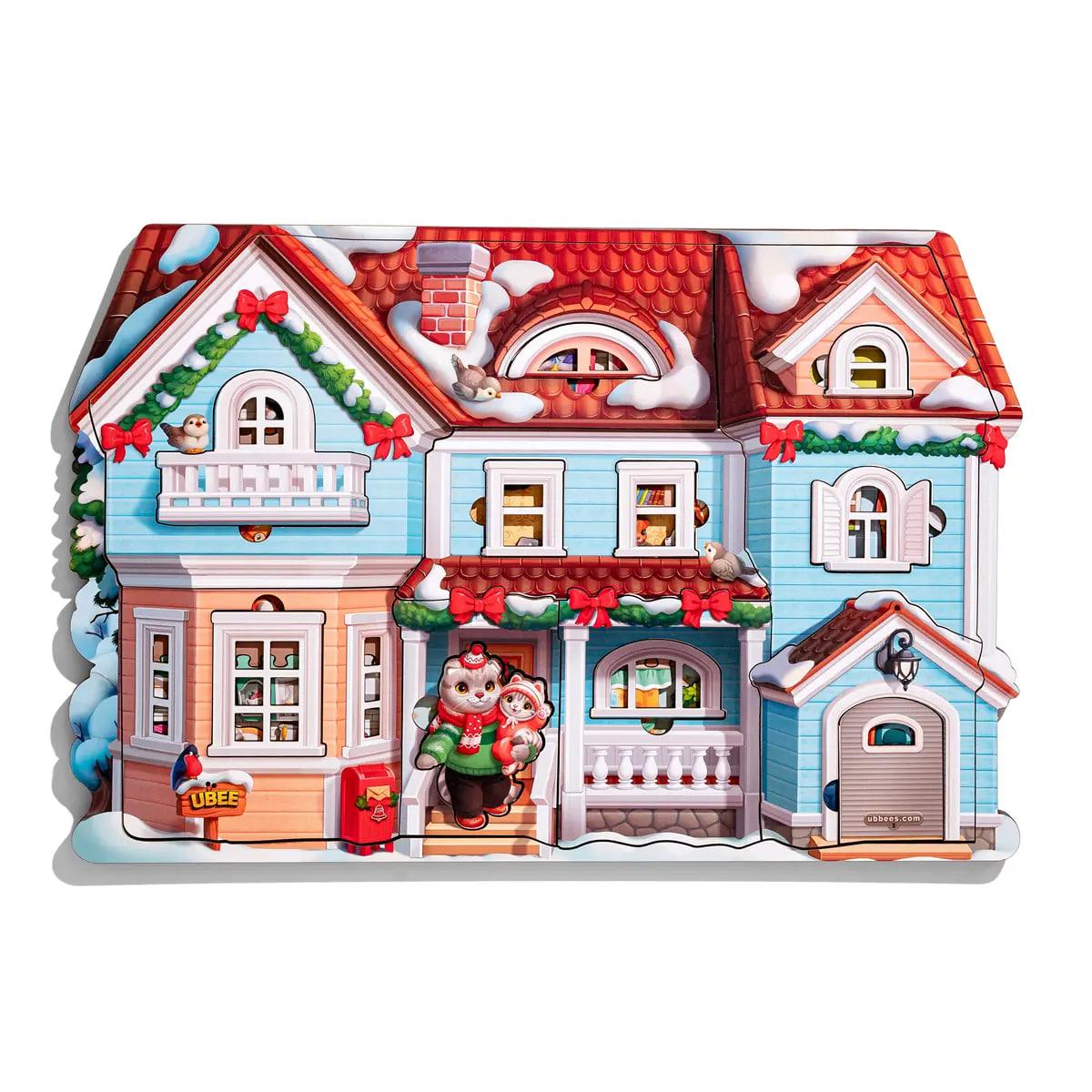 Пазли на кріпленні Котячий будинок фігурний Ubee ПСД248, фото 1