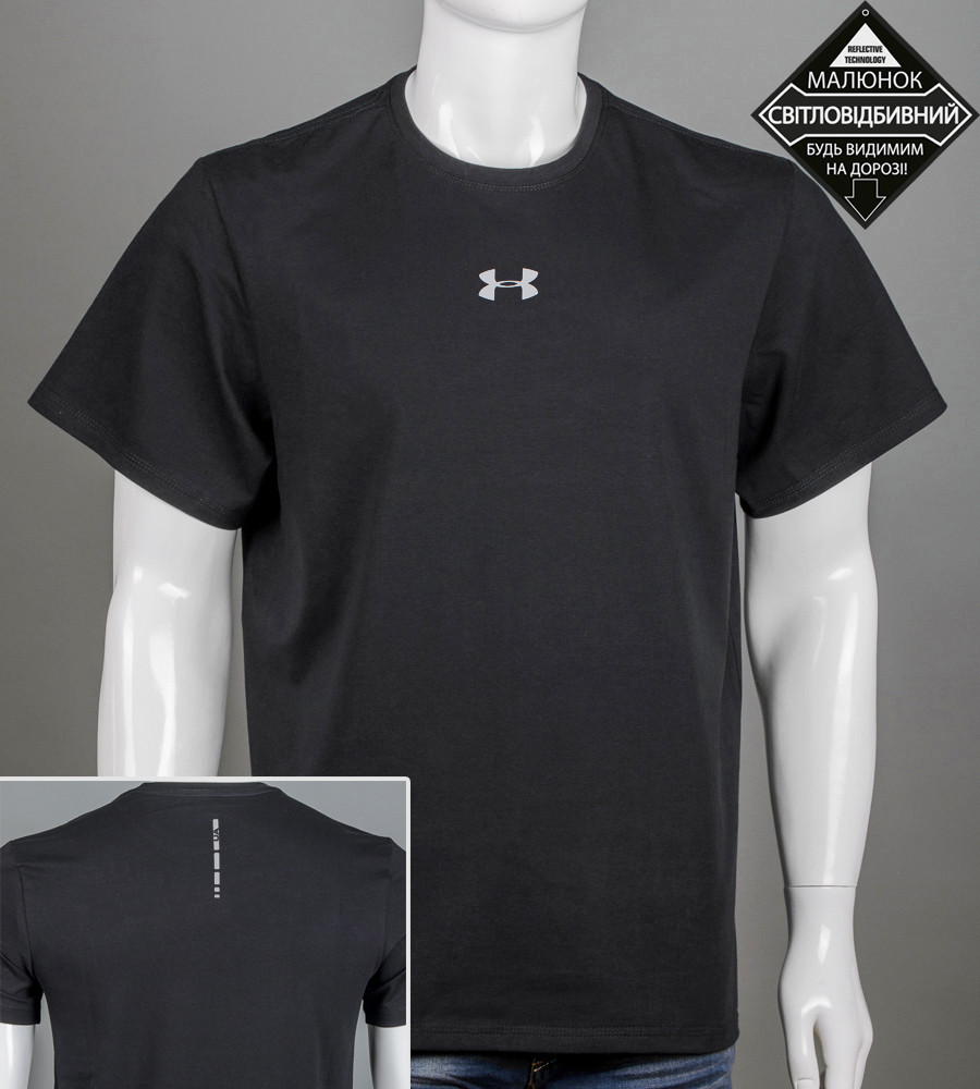 Футболка батал Under Armour Reflective 2424б (Уп.4шт 3XL,4XL), Чорний