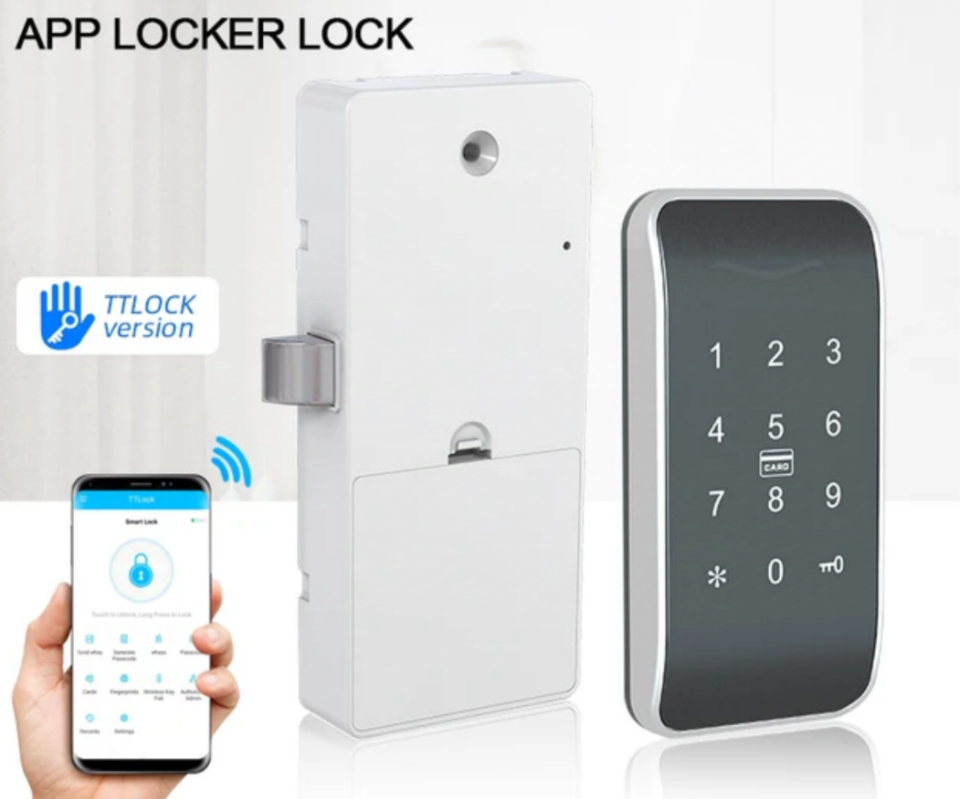 Замки мебельные электронные с комбинированным: бесконтактная карта/код/смартфон доступом BT167, фото 1