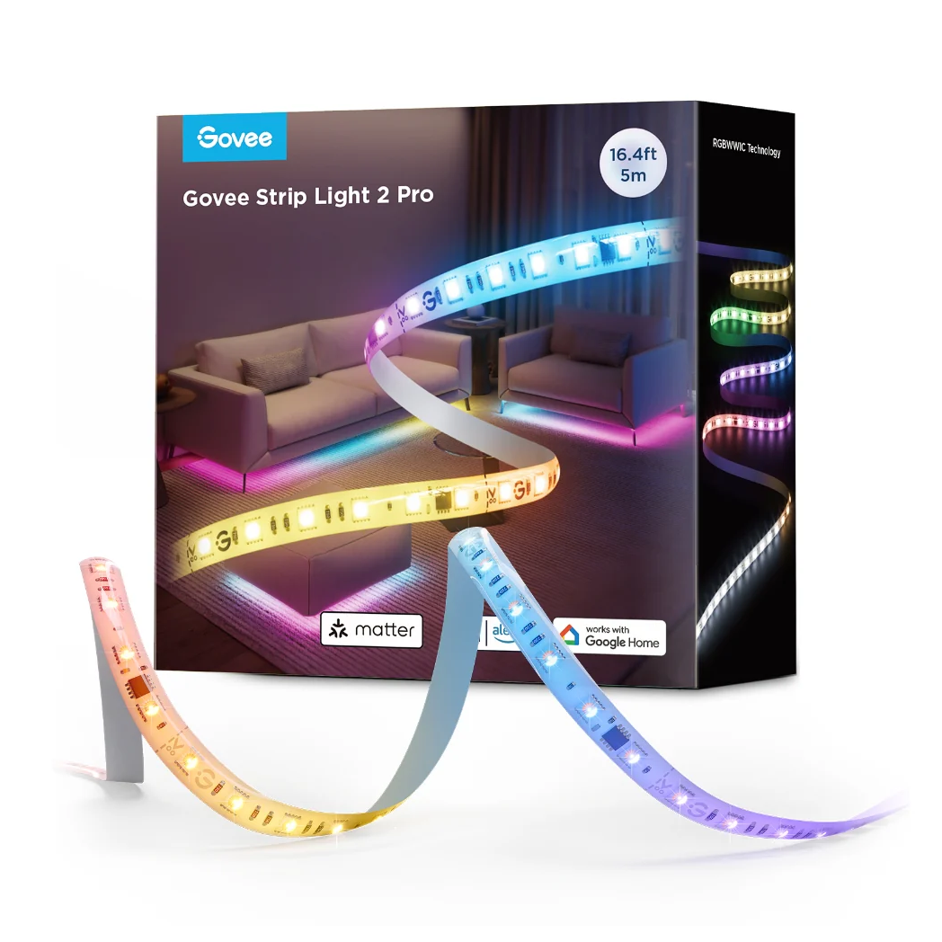 Розумна світлодіодна LED стрічка 5 метрів Govee Strip Light 2 Pro із захисним покриттям у силіконі, фото 1