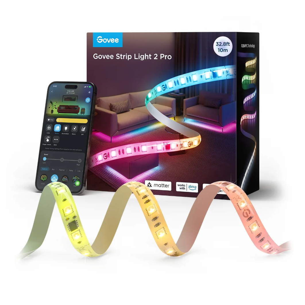 Розумна світлодіодна LED стрічка 10 метрів Govee Strip Light 2 Pro із захисним покриттям у силіконі, фото 1