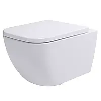 Унітаз підвісний Devit Quadra 2030140 безобідковий, білий глянець