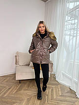 Куртка з еко хутром на капішоні, фото 3