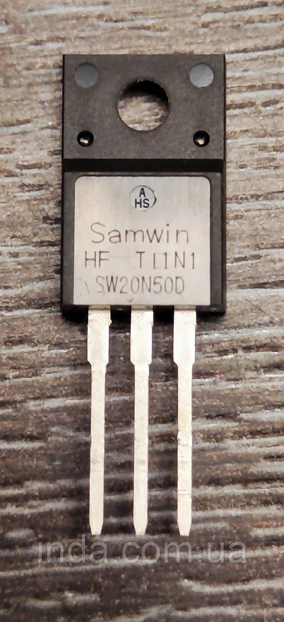 Транзистор SW20N50DОригінал!!! 20A/13A, 500V заміна FTP20N50A, MOSFET N-канал TO-220F, фото 1
