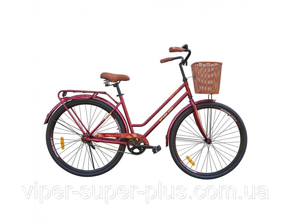Велосипед SPARK CITY RETRO (колеса - 28", сталева рама - 18") Чорвоний, фото 1