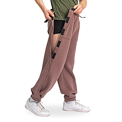 Адаптивні штани при травмуванні ніг мокко тринитка з начісом