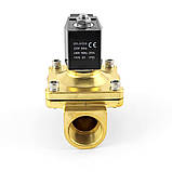 Електромагнітний клапан 1 дюйм, Нормально-Закритий, Живлення AC 220V, Тиск від 0 до 10 бар, фото 2