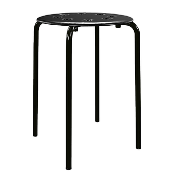 Табурет IKEA MARIUS Чорний Висота - 45 см 101.356.59