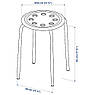 Табурет IKEA MARIUS (МАРІУС) Чорний 101.356.59, фото 4
