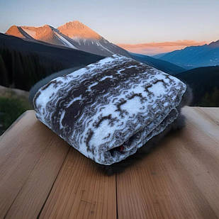 Одеяло з Овчини візерунок Фінська тематика в 2 шари