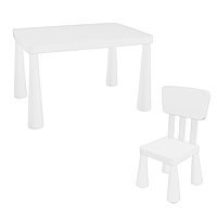 Набір! Дитячий стіл IKEA MAMMUT + стілець IKEA MAMMUT 2 предмети