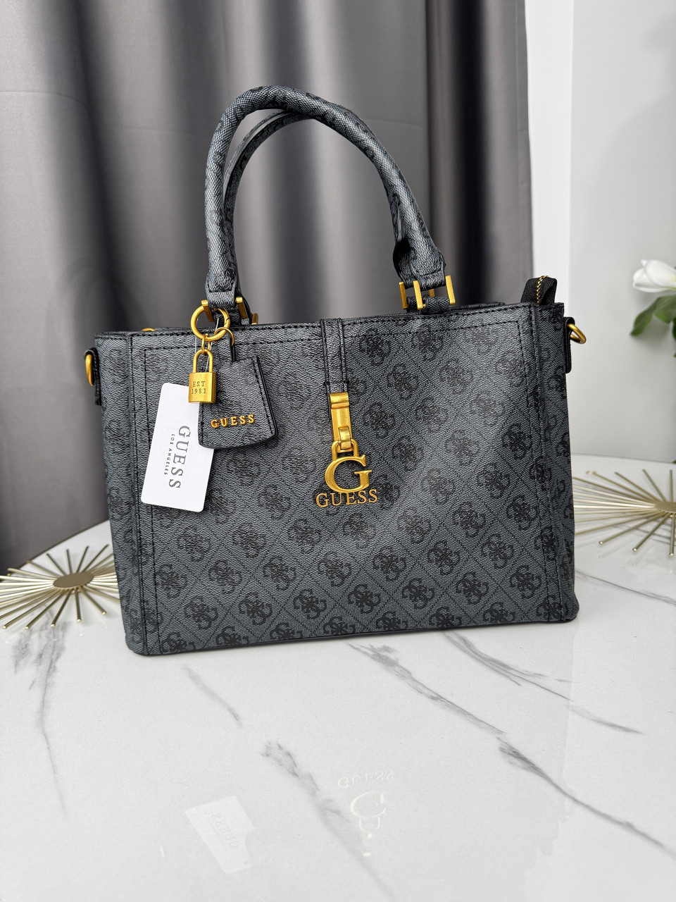Сумка Guess James medium сірий