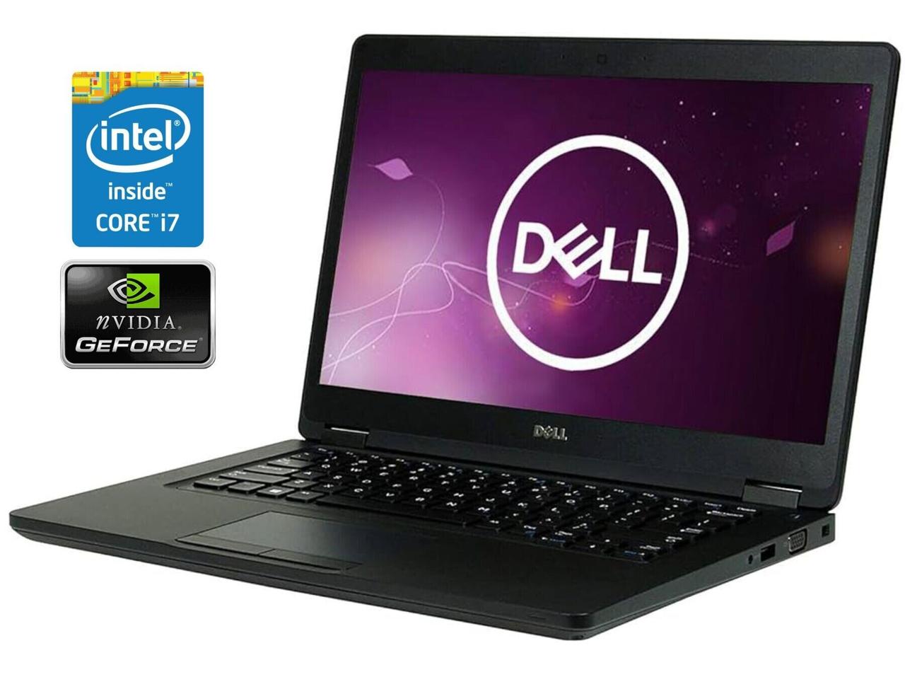 Ультрабук Б-клас Dell Latitude 5480/ 14" (1366x768)/ Core i7-6600U/ 8 GB RAM/ 256 GB SSD/ GeForce 930MX 2GB
