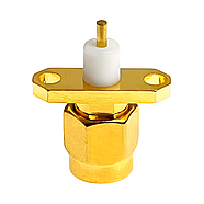 Роз'єм фланцевий SMA Male (тато) приладовий, гніздо монтажне прямокутне на панель 16*5.7 мм під 2 гвинти, фото 4