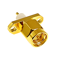 Роз'єм фланцевий SMA Male (тато) приладовий, гніздо монтажне прямокутне на панель 16*5.7 мм під 2 гвинти, фото 5