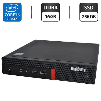 Неттоп Lenovo ThinkCentre M720q Tiny USFF/ Core i5-8400T/ 16 GB RAM/ 256 GB SSD/ UHD 630, фото 1