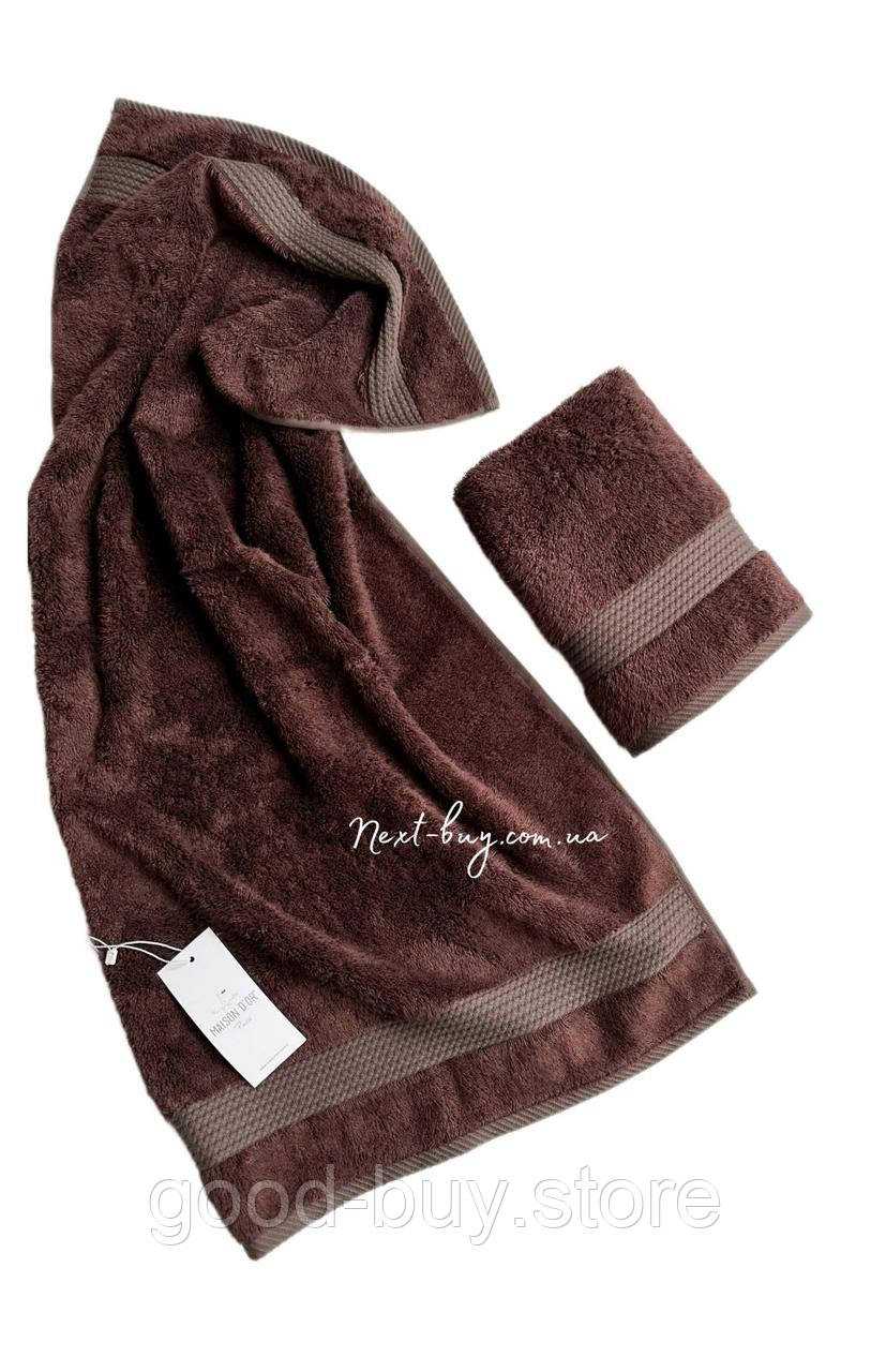 Maison Dor Amadeus бамбуковий рушник для обличчя 50х100см Brown, фото 1