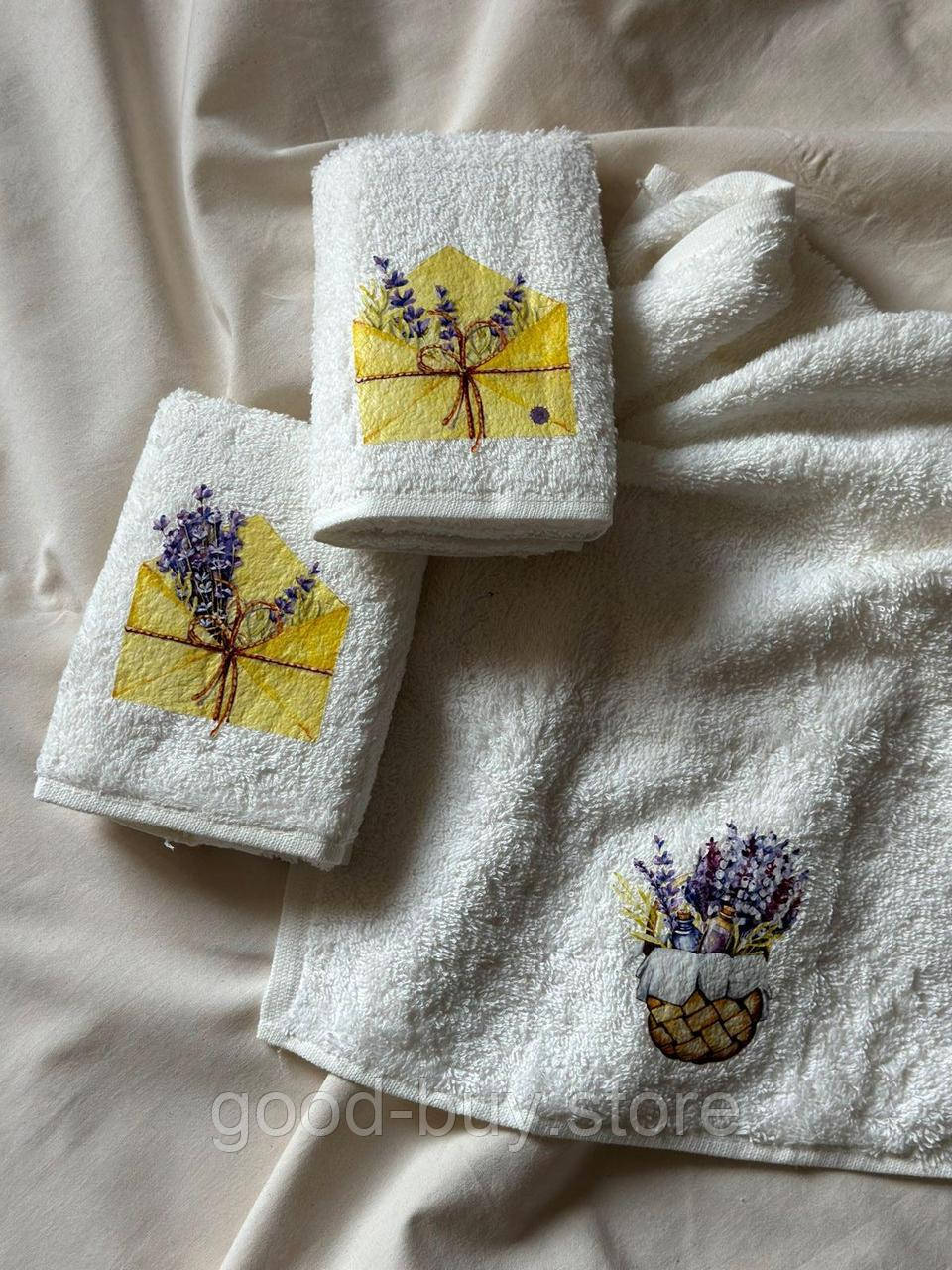 Набір кухонних рушників Merzuka Lavender gift 3шт. 30х50см