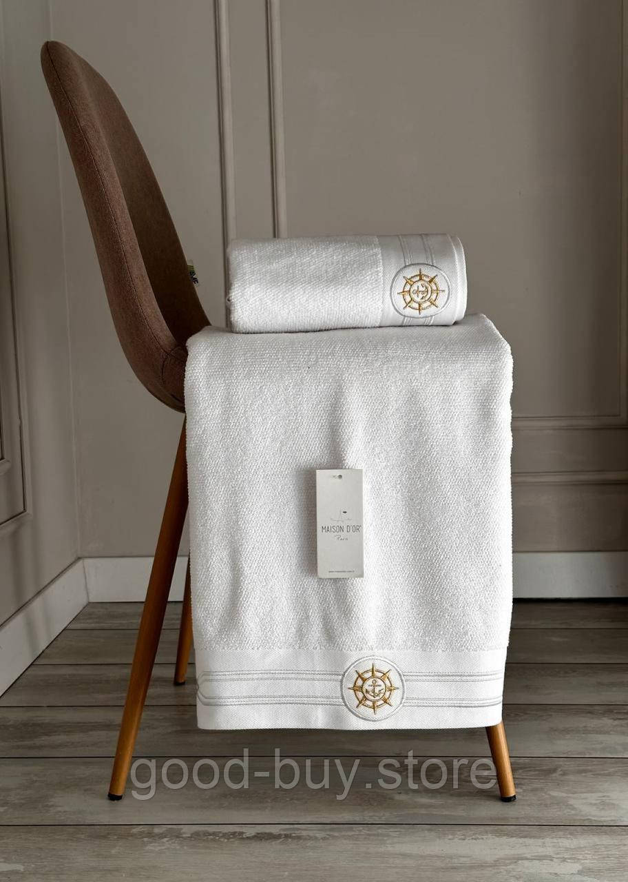 Maison D'or Elegance Marine банний махровий рушник 85х150 см білий