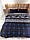 Постільна білизна First Choice Flannel Happiness Navy Blue полуторний 160х220, фото 2