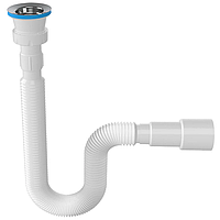 Сифон гофрований L=780 мм з випуском 64 мм і виходом гнучка труба 40/50мм NOVA 1262N