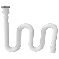 Гофросифон подовжений з випуском 64 мм і гофротрубкой 40/50мм NOVA Plastik 1263