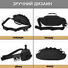 Сумка через плече + поясна чорна Diskovery US-520, фото 5