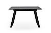 Стіл Тандем 120(+40)*75 чорний метал/мрамор чорн, фото 2