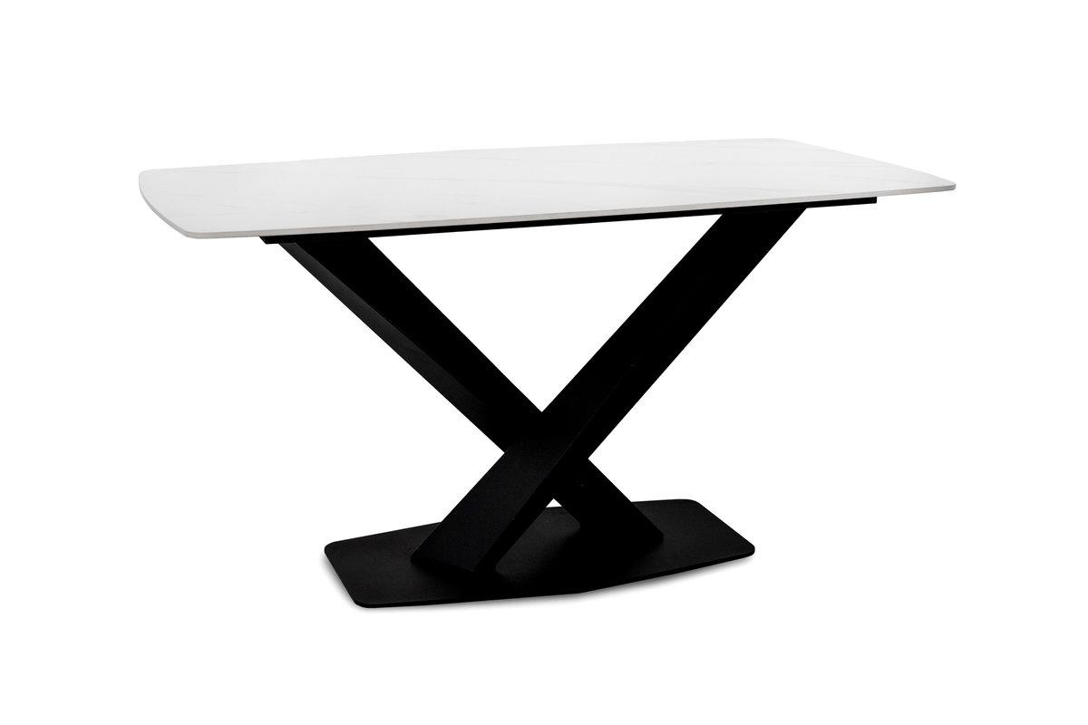 Стіл БІНГО 140*80,  кераміка білий мрамор, фото 1