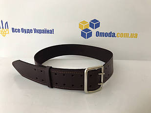 Портупея з пресованої шкіри, офіцерський шкіряний ремінь з металевою пряжкою, коричневий
