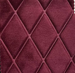 Авто велюр на поролоні Пайка ромб Бордовий