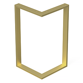 Опора для столу з металу 566×325 мм, H 730 мм 1 шт Золото