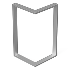 Опора для столу з металу 566×325 мм, H 730 мм 1 шт Сатин