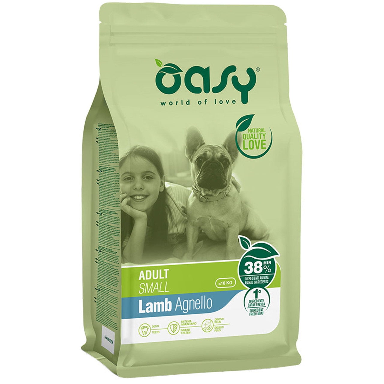 Сухий корм для собак малих порід OASY LIFESTAGE Adult Small, ягня 1 кг