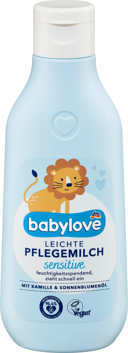 Доглядове молочко легке, Babylove sensitive, 250 мл, фото 1