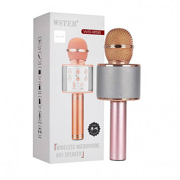 Караоке Wester WS-858 Бездротовий стереомікрофон із динаміком і Bluetooth