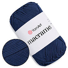 YarnArt Macrame, Темно-синій №162, поліестеровий шнур 2,5мм