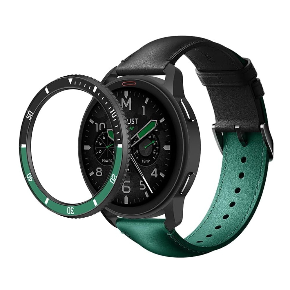 Безель для смарт годинника Xiaomi Watch S3/S4 Black-green