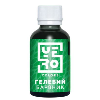 Водорозчинний гелевий барвник, Yero Colors, колір - зелений, 10г, фото 1