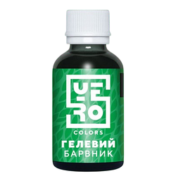 Водорозчинний гелевий барвник, Yero Colors, колір - зелений, 10г