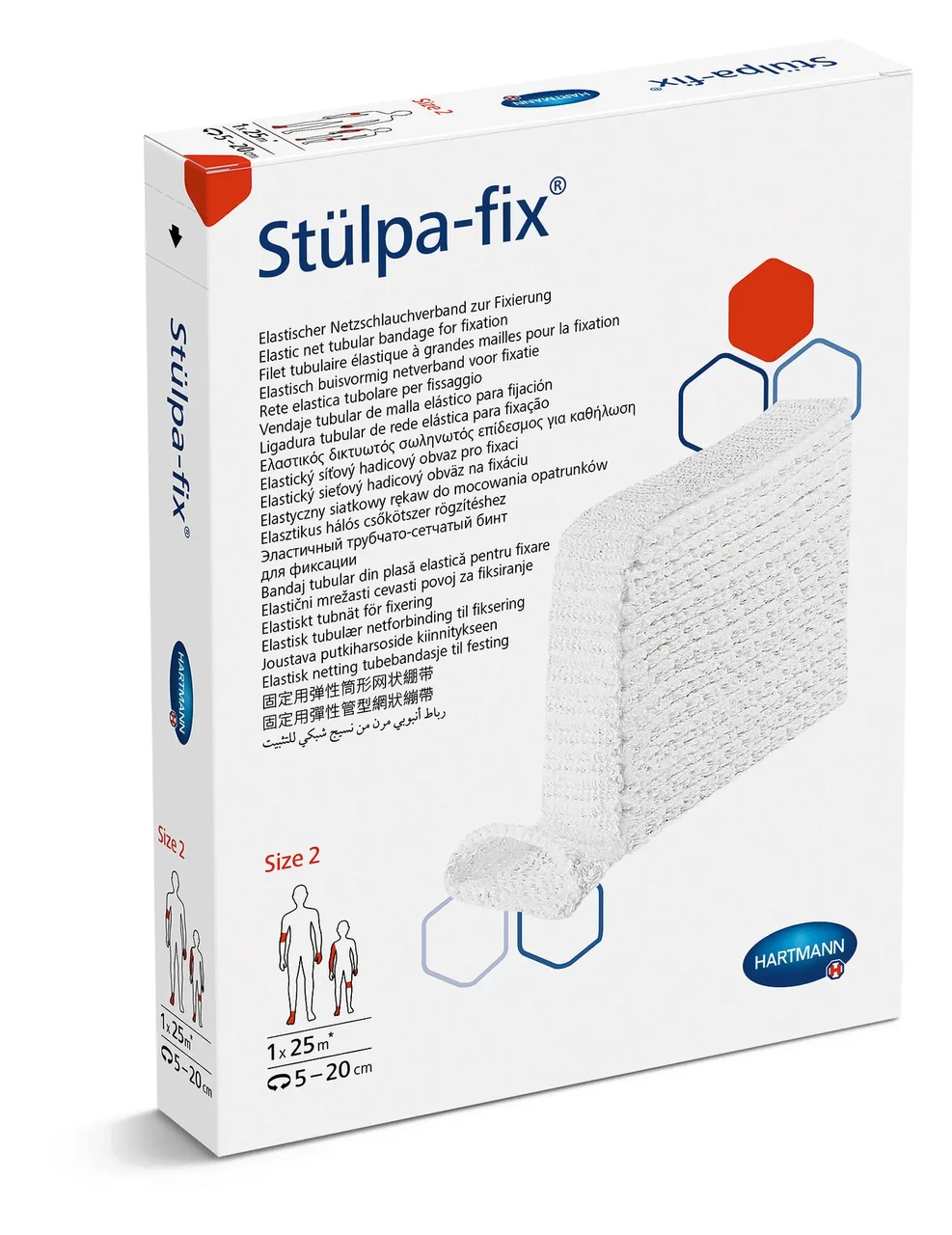 Еластичний трубчасто-сітчастий бинт для фіксації Stulpa-fix®, розмір 2 - довжина 1 метр, фото 1