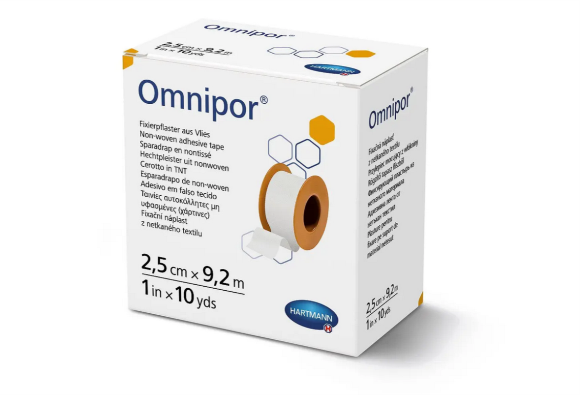 Пластир фіксуючий Omnipor 2,5 см х 9,2 м на паперовій основі, фото 1