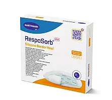 Самоклеюча силіконова пов'язка з суперабсорбуючим полімером RespoSorb® Silicone Border Heel 25 х 25см 1 шт