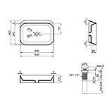 Комплект Qtap Scorpio: Раковина накладна прамокутна 550х390х120 мм Matt Black + Донний клапан PU03, фото 2