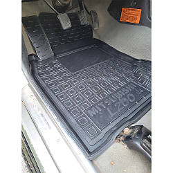 Килимки в салон гумові для Mitsubishi L 200 DoubleCab 1996-2006