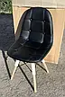 Стілець обідній з оббивкою з екошкіри ДЖАСТІН Мікс меблі, колір чорний, фото 9